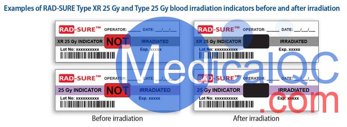 Rad-Sure血液輻照標(biāo)簽，Rad-Sure輻照指示膠片，Rad-Sure輻照膠片
